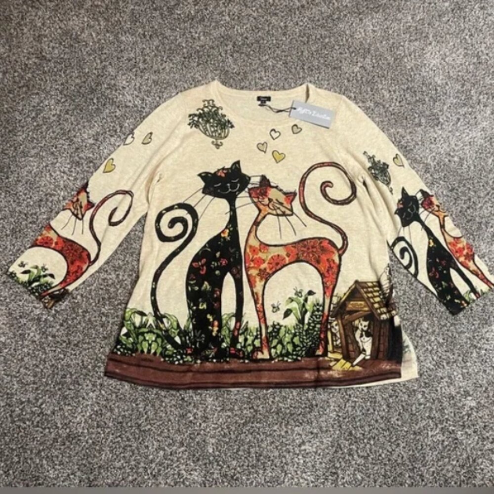 Shana Apparel Cat Sweater